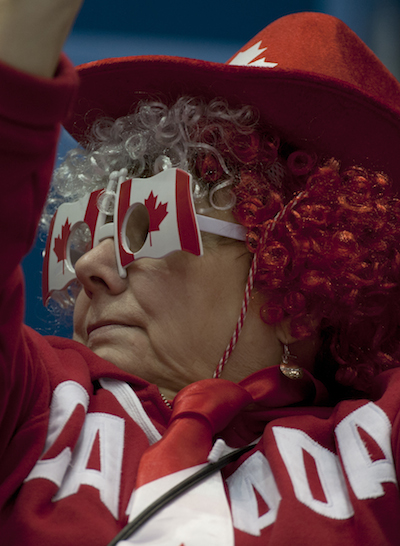 The fans were showing off their Canadian pride on Tuesday. (Photo, CCA/Michael Burns)