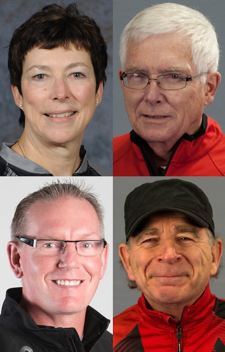 Clockwise from top left, Janet Arnott, Tom Coulterman, Earle Morris and Joe Rea were recipients of the Coaching Association of Canada’s Petro-Canada Coaching Excellence Awards.