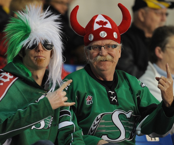 Swift Current curling fans will be out in force during the 2016 Ford World Women's Curling Championship. These fans showed their colours during the 2010 Ford Worlds in Swift Current.(Photo, CCA/Michael Burns).