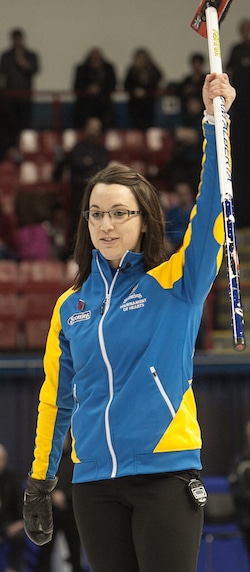 Alberta's Val Sweeting finished second at last year's Scotties in Montreal. (Photo, CCA/Andrew Klaver)