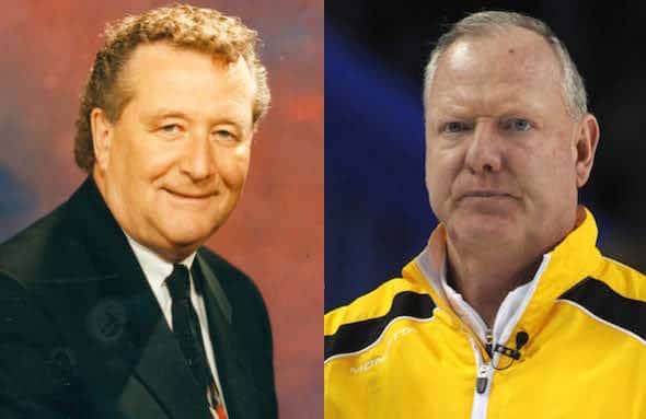 Ray Turnbull, left, and Russ Howard are being inducted into the World Curling Hall of Fame.