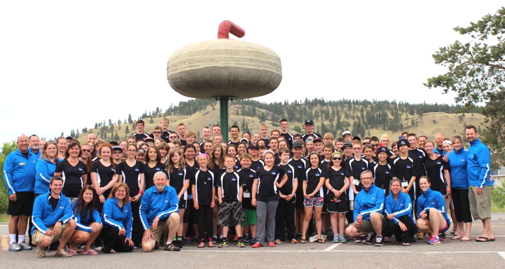 Campers and staff from Rockslide Curling Camp 2014 (Photo courtesy CurlBC)