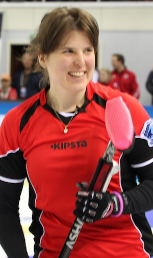 Two-time world mixed doubles champ Dorottya Palancsca of Hungary is among the instructors in Kelowna. (Photo, World Curling Federation)