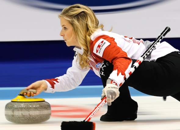 Jennifer Jones and her Winnipeg team were victorious on the weekend in Morris, Man. (Photo, World Curling Federation/Ricard Gray)