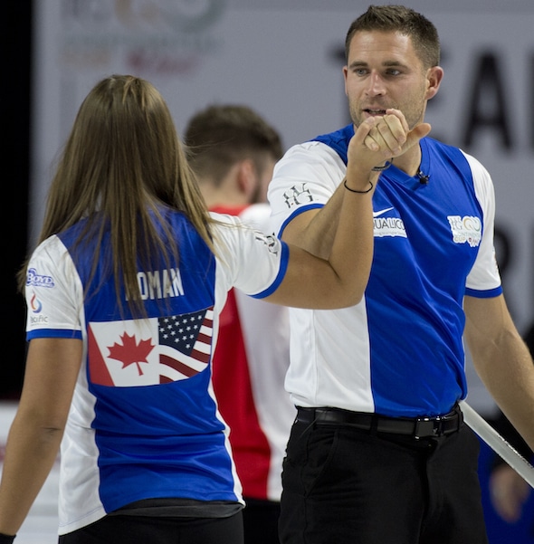 Rachel Homan and John Morris are teaming up this weekend for the Canad Inns Mixed Doubles Classic in Portage la Prairie, Man. (Photo, Curling Canada/Michael Burns)