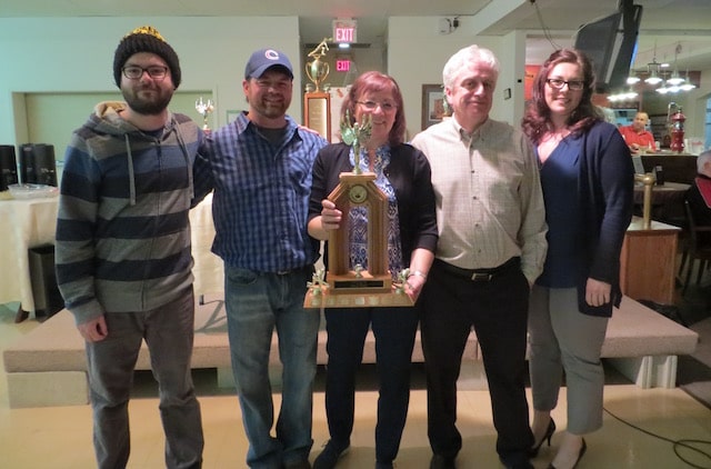 The first winners of the Development League at the Tournament of Champions sponsored by Pinty’s at the Barrie Curling Club (Photo by Sharon Kiley, Barrie Curling Club)