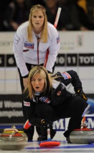 Jennifer Jones and Scotland's Eve Muirhead are both competing in the first Grand Slam event of the season in Okotoks, Alta. (Curling Canada/Michael Burns photo)
