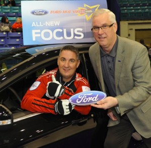 Wayne Middaugh of Ontario is the winner of the Ford Hot Shots at the 2012 Tim Hortons Brier.