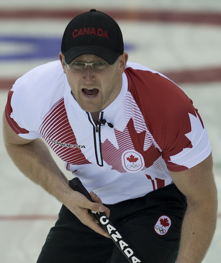 Team Canada lead Ryan Harnden. (Photo, CCA/Michael Burns)