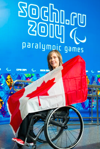Sonja Gaudet was named Team Canada's flag bearer for the opening ceremony of the 2014 Paralympic Winter Games. (Photo, courtesy Canadian Paralympic Committee)